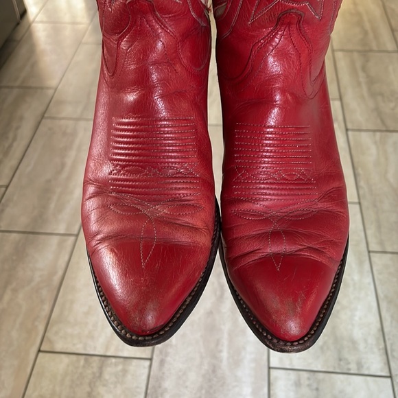 VTG Ralph Lauren Red Phoenix Bird Cowboy Boots Size 7 - Picture 2 of 12